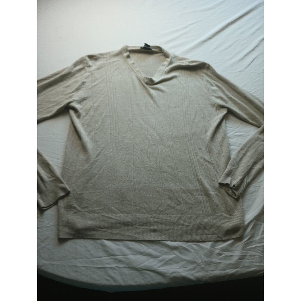Dockers Tan V-Neck Long sleeve‎ Pull over Sweatshirt Mens Size Medium